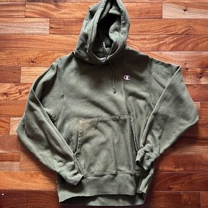 Green champion hoodie size small
